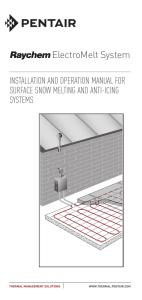 Raychem ElectroMelt System Installation and Operation Manual for