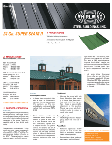Super Seam II 24 Ga. Spec Data Sheet