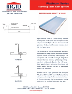 Platinum Series Standing Seam Roof System