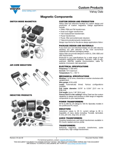 Custom Products Magnetic Components