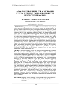 a voltage stabilizer for a microgrid system with two