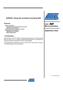 AVR352: Using the Coulomb Counting ADC