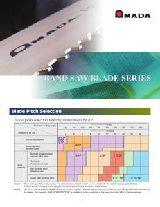 Blade Pitch Selection