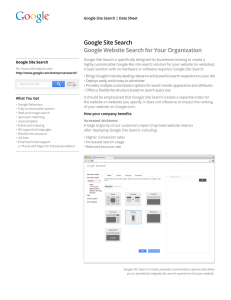 Google Site Search Google Website Search for Your Organization
