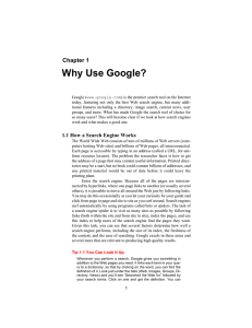 Chapter 1 Why Use Google?