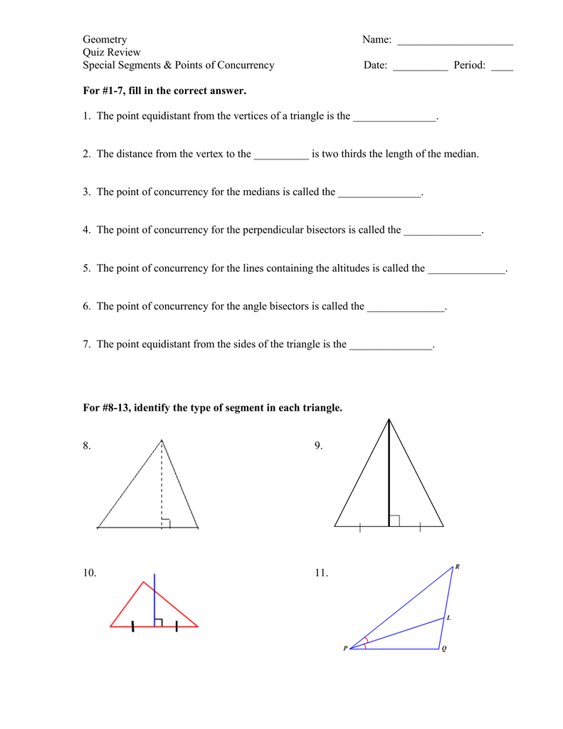 Geometry Points Of Concurrency Worksheet Answers - Nidecmege Throughout Points Of Concurrency Worksheet Answers