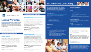In-Dealership Consulting