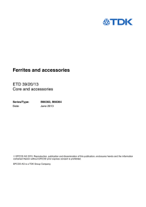 Ferrites and accessories - ETD 39/20/13