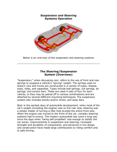 Suspension and Steering Systems Operation The Steering