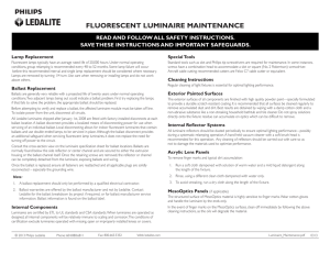 fluorescent luminaire maintenance
