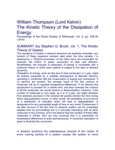 (Lord Kelvin) The Kinetic Theory of the Dissipation of Energy