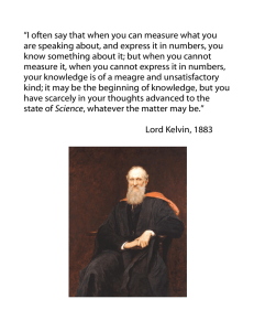 Lord Kelvin quote on measurement