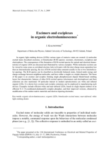 Excimers and exciplexes in organic electroluminescence