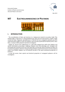 M7 Electroluminescence of Polymers
