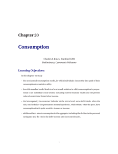 Consumption - Stanford University
