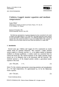 Caldeira-Leggett master equation and medium temperatures