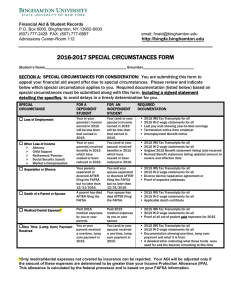 Special Circumstances Form