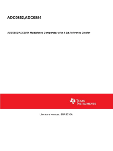 ADC0852/ADC0854 Multiplexed Comparator