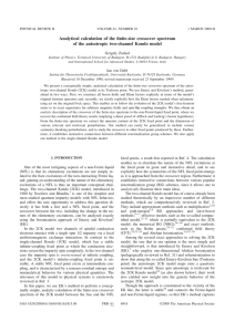 Analytical calculation of the finite