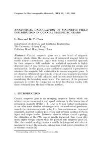 ANALYTICAL CALCULATION OF MAGNETIC FIELD