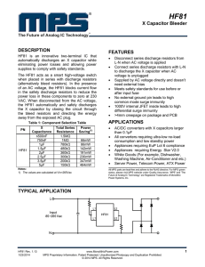 X Capacitor Bleeder DESCRIPTION FEATURES APPLICATIONS