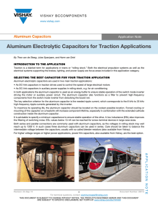 Aluminum Electrolytic Capacitors for Traction Applications