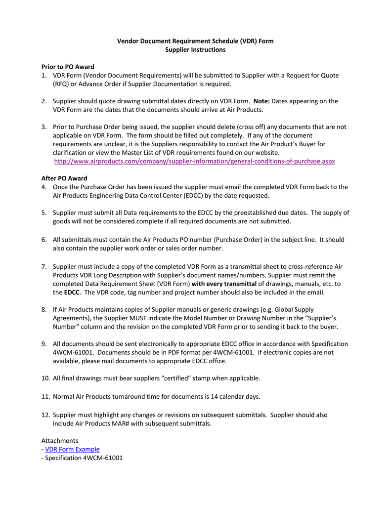 vendor-document-requirement-schedule-vdr