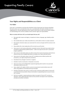 rights and responsibilities of the client