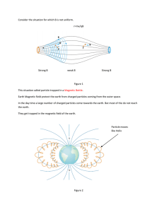 Consider the situation for which B is not uniform. r=mv/qB Figure 1