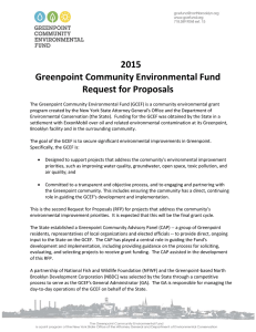2015 rfp - Greenpoint Community Environmental Fund