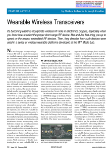 Wearable Wireless Transceivers