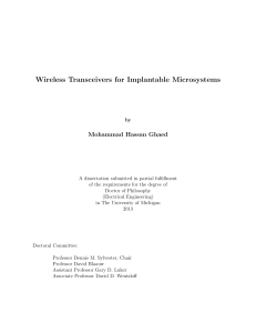 Wireless Transceivers for Implantable Microsystems