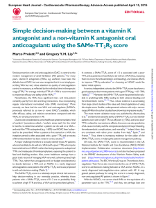 Simple decision-making between a vitamin K antagonist and a non