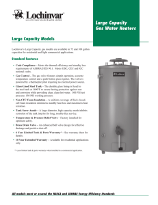 Large Capacity Gas Water Heaters Large Capacity Models