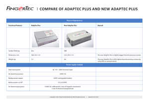 l COMPARE OF ADAPTEC PLUS AND NEW ADAPTEC