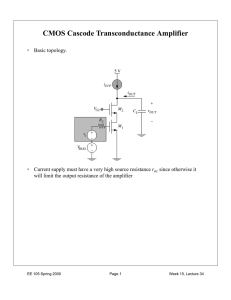 CMOS Cascode Transconductance Amplifier