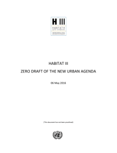 habitat iii zero draft of the new urban agenda