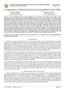 Compensation of Harmonics Power by using Shunt Active Filter