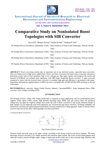 Comparative Study on Nonisolated Boost Topologies