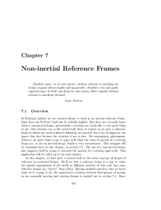 Non-inertial Reference Frames