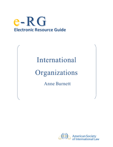 International Organizations - American Society of International Law