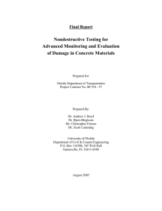 Final Report Nondestructive Testing for Advanced Monitoring and