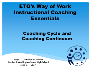 Coaching Cycle and Coaching Continuum