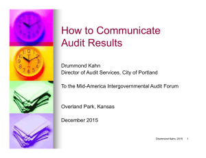 How to Communicate Audit Results