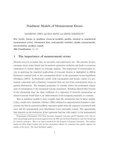 Nonlinear Models of Measurement Errors