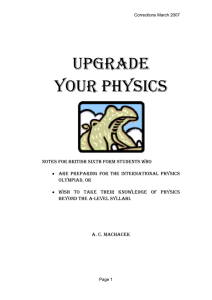 upgrade your physics - University of Oxford Department of Physics