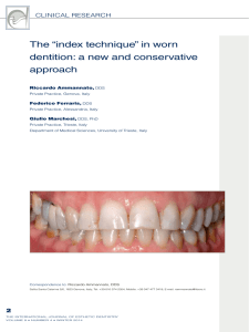 The “index technique” in worn dentition: a new and conservative