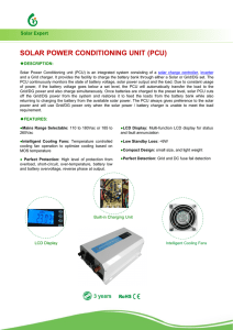solar power conditioning unit (pcu)
