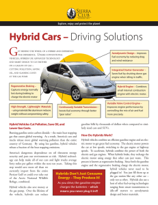 Hybrid Cars – Driving Solutions