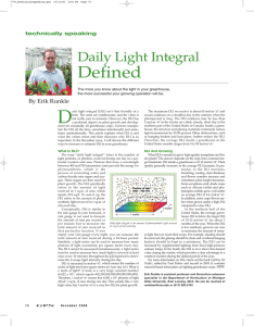 Daily light integral defined - Floriculture at Michigan State University